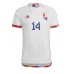 Tanie Strój piłkarski Belgia Dries Mertens #14 Koszulka Wyjazdowej MŚ 2022 Krótkie Rękawy